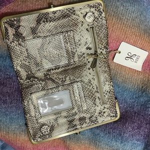 Authentic HOBO Snakeskin Leather  "Leanne" Clutch